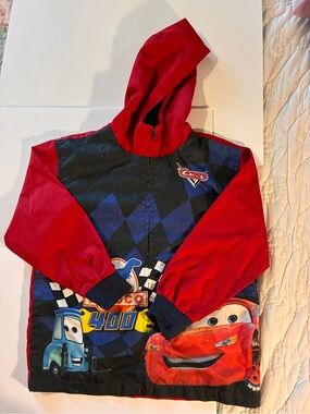 Disney Red and Navy Hooded Jacket with DisneyStore Tag 7/8